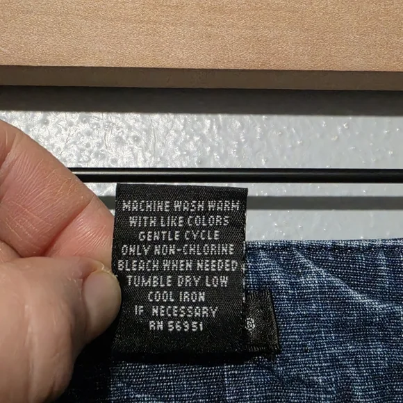 Vintage NORTHCREST Denim Skirt Womens Size 10 Blue Knee Length Minimalist 90s - Picture 6 of 10